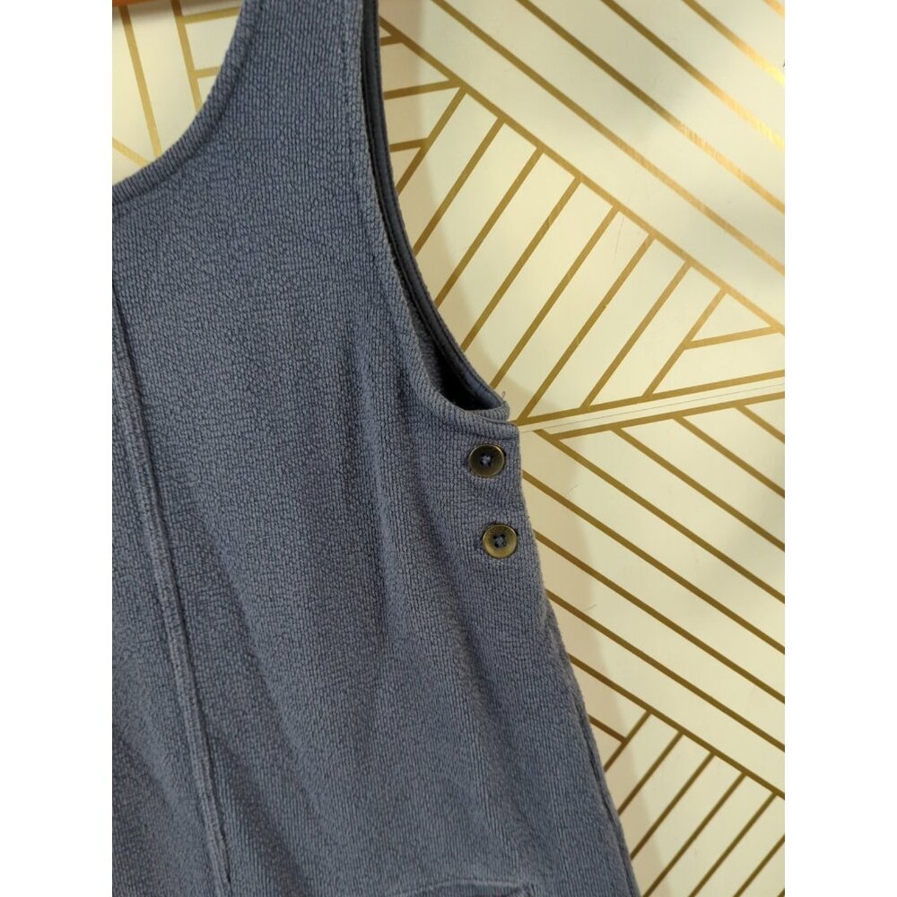 Roxy GIRL'S Blue Romper Sleeveless Pockets Textured Size 14 - Picture 4 of 8